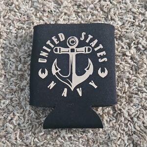 Black Navy Can Cooler